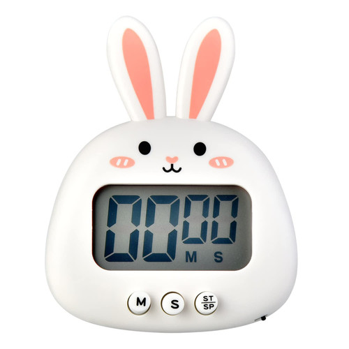 Kitchen Timer, Cute Cartoon Animal Countdown Timer, Digital Cooking Timer with Magnetic, LCD Large-Screen Visual Clock, Hangable Alarm Clock with Stand?for Cooking Bake Sport Game (time-tz)