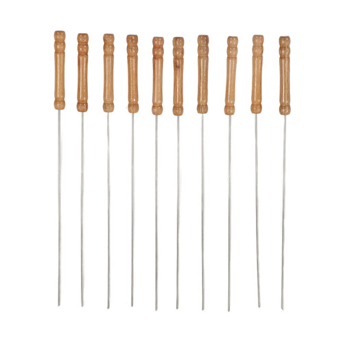 plplaaoo Shish Kabob Skewers, 10pcs Kabob Skewers, Reusable Metal Skewers for Grilling,Stainless Steel Skewers with Wooden Handle,Kebab Sticks for Outdoor Camping BBQ Meat Grilling plplaaoo Shish Kabob Skewers, 10pcs Kabob Skewers, Reusable Metal Skewers for Grilling,Stainless Steel Skewers with Wooden Handle,Kebab Sticks for Outdoor Camping BBQ Meat Grilling