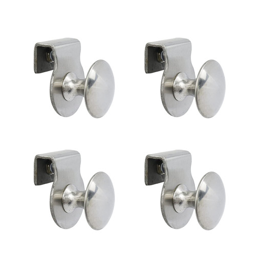 Pastlla 4 Pcs Glass Door Clip Pull Handle Stainless Steel No Drilling Glass Door Clamp/Clip for Glass 5-8mm Showcase Furniture Kitchen Bathroom Office Sliding Door Glass Cabinet Drawer Pull Knob