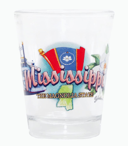 Mississippi MagnoliaState Elements Shot Glass New Edition