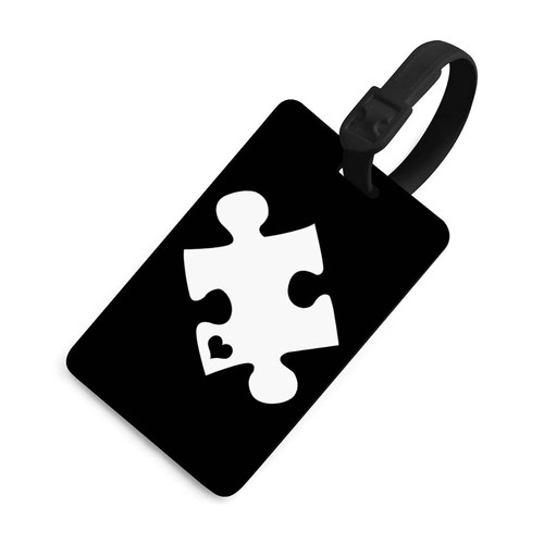 Autism Awareness Puzzle Piece Travel Luggage Tag Id Tags Identify Labels for Baggage Suitcase Card Holder One Size