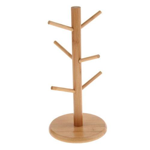 Hovico Mug Holder Tree, Wooden Mug Rack Holder Stand, Cactus Tree Shaped 8-Mug Holder, Kitchen Countertop Mug Tree, Coffee Mugs & Tea Cup Storage Rack for Coffee Cup, Mug?Tea Cup & Storage Rack