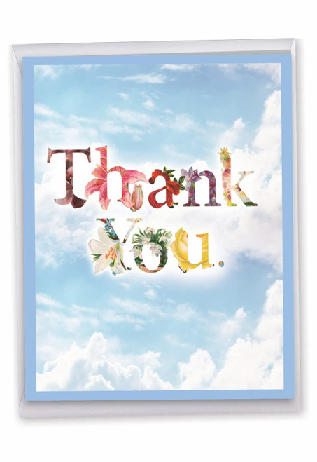 NobleWorks Jumbo Thank You Paper Card From Us 8.5 x 11 Inch with Envelope (1 Pack) Oversize Jumbo Thanks a Bunch J2359ATYG-US NobleWorks Jumbo Thank You Paper Card From Us 8.5 x 11 Inch with Envelope (1 Pack) Oversize Jumbo Thanks a Bunch J2359ATYG-US