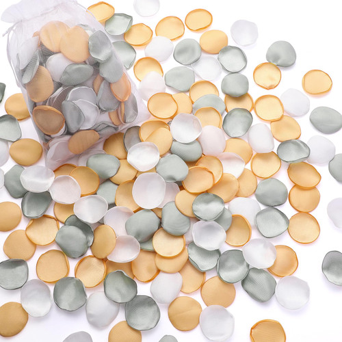 Serwalin 300Pcs Silk Rose Petals Artificial Flower Petals for Weddings Fake Rose Aquamarine Petals Proposal for Wedding Flower Girl Basket Aisle Runner Bridal Shower (3 Color Mixes)