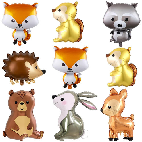 9Pcs Woodland Animal Balloons,Jungle Safari Animal Balloons for Birthday Party Decorations Rabbit,Bear,Fox,Owl,Squirrel Baby Shower Forest Animals Mylar Foil Helium Balloon 9Pcs Woodland Animal Balloons,Jungle Safari Animal Balloons for Birthday Party Decorations Rabbit,Bear,Fox,Owl,Squirrel Baby Shower Forest Animals Mylar Foil Helium Balloon