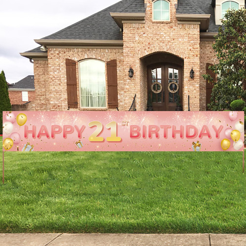 ANATANOWOR 21st Birthday Decorations for Women, Rose Gold 21 Birthday Party Decoration for Her, 21st Happy Birthday Banner Decoration for Girls Women 21st Birthday Party Supplies(118" X 20") ANATANOWOR 21st Birthday Decorations for Women, Rose Gold 21 Birthday Party Decoration for Her, 21st Happy Birthday Banner Decoration for Girls Women 21st Birthday Party Supplies(118" X 20")