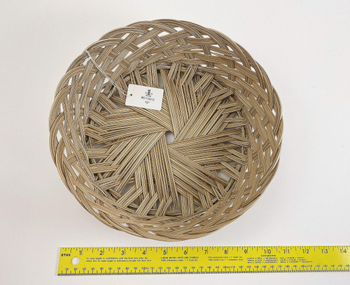 CalCastle Round Gift Baskets, Woven Bread Roll Baskets, Food Serving Baskets, Natural Coco Midrib Material (10" - 1 PC)