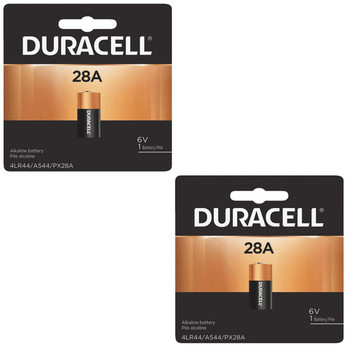 2x Duracell 28A 6V Battery Replacement for 4LR44, A544, PX28A, 476AF, V4034PX 2x Duracell 28A 6V Battery Replacement for 4LR44, A544, PX28A, 476AF, V4034PX
