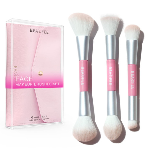 Makeup Brush Duo End Foundation Brush Contour Powder Face Makeup Brushes For Blending Liquid Powder,Concealer,Blush Brush, Highlighter Contour Brush Powder Synthetic Cosmetic Tools Makeup Brush Duo End Foundation Brush Contour Powder Face Makeup Brushes For Blending Liquid Powder,Concealer,Blush Brush, Highlighter Contour Brush Powder Synthetic Cosmetic Tools