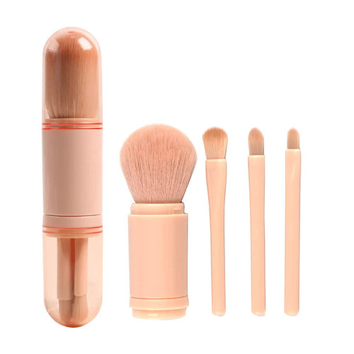 Makeup Brush Set,Portable 4 In 1 Telescopic Makeup Brush With Makeup Brush Cleaner Box, 4pcs Mini Makeup Brushes for Foundation Face Eye Makeup-Travel-Highlight Brush Eyeshadow Brush Foundation Blending Powder Brush-Color Removal Sponge Makeup Brush Set,Portable 4 In 1 Telescopic Makeup Brush With Makeup Brush Cleaner Box, 4pcs Mini Makeup Brushes for Foundation Face Eye Makeup-Travel-Highlight Brush Eyeshadow Brush Foundation Blending Powder Brush-Color Removal Sponge