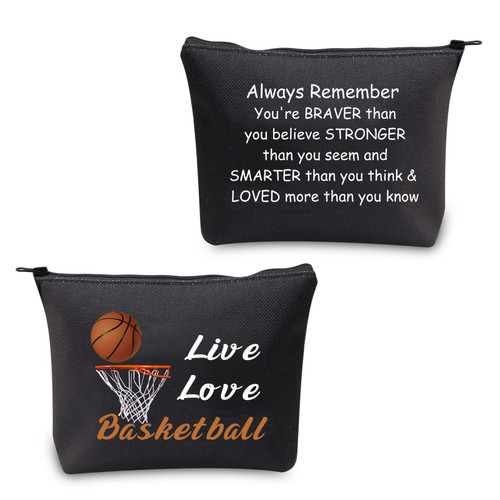 CMNIM Basketball Cosmetic Bag Live Love Basketball Gifts Basketball Makeup Bag Basketball Lover Gifts Inspirational Basketball Travel Zipper Bag (Basketball bag Black) CMNIM Basketball Cosmetic Bag Live Love Basketball Gifts Basketball Makeup Bag Basketball Lover Gifts Inspirational Basketball Travel Zipper Bag (Basketball bag Black)