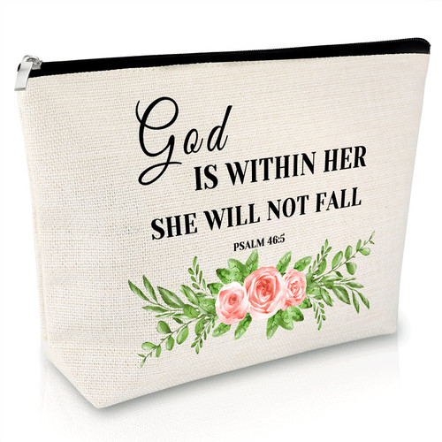 Sfodiary Motivational Gift for Women Makeup Bag Religious Gift for Sister Bible Verse Gift Cosmetic Bag Birthday Gifts for Friend Encouragement Graduation Christmas Gift Travel Cosmetic Pouch Sfodiary Motivational Gift for Women Makeup Bag Religious Gift for Sister Bible Verse Gift Cosmetic Bag Birthday Gifts for Friend Encouragement Graduation Christmas Gift Travel Cosmetic Pouch