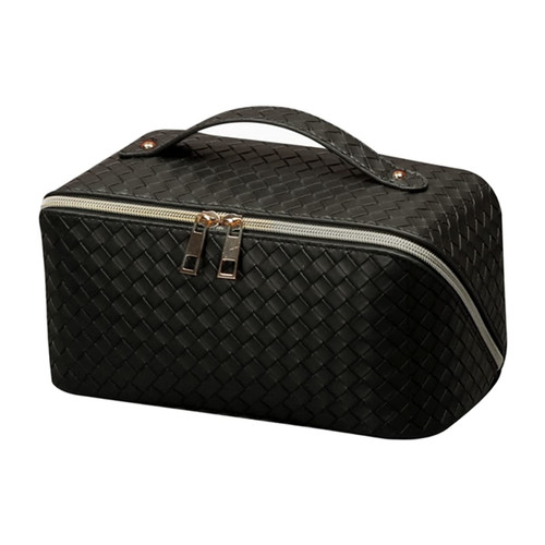 Makeup Bag Large Capacity Travel Cosmetic Bag, PU Leather Everything Cosmetic Bag Makeup Organizer Bag, Multifunctional Portable Waterproof Toiletry Makeup Bag with Handle and Divider Makeup Bag Large Capacity Travel Cosmetic Bag, PU Leather Everything Cosmetic Bag Makeup Organizer Bag, Multifunctional Portable Waterproof Toiletry Makeup Bag with Handle and Divider