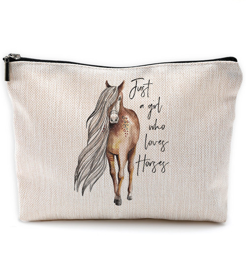 NEGIGA Just a Girl Who Loves Horses Makeup Bag Travel Cosmetic Bags for Women Girls,Farmhouse Horse Cosmetic Bags with Zipper Pouch Travel Toiletry Case,Gift for Horse Lovers,Horse Rider Gifts NEGIGA Just a Girl Who Loves Horses Makeup Bag Travel Cosmetic Bags for Women Girls,Farmhouse Horse Cosmetic Bags with Zipper Pouch Travel Toiletry Case,Gift for Horse Lovers,Horse Rider Gifts