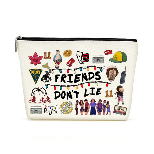 Decohim Cute Friends Don't Lie Makeup Bag Cosmetic Bag Funny Stranger Merchandise Decor Stuff TV Show Inspired Friendship Gifts for Fans Teenage Girls Sister Daughter BFF Nurse Birthday Graduation Decohim Cute Friends Don't Lie Makeup Bag Cosmetic Bag Funny Stranger Merchandise Decor Stuff TV Show Inspired Friendship Gifts for Fans Teenage Girls Sister Daughter BFF Nurse Birthday Graduation