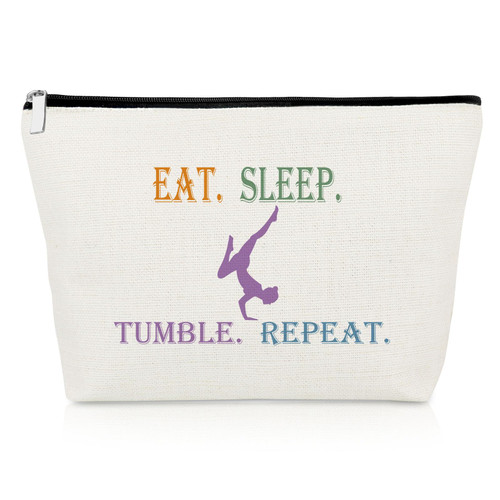 Gymnastics Gifts Makeup Bag Gymnastics Lover Gift Thank You Gift for Gymnastics Mom Gifts Gymnasts Team Gift Gymnastics Coach Appreciation Gifts Christmas Birthday Gift Novelty Travel Cosmetic Pouch