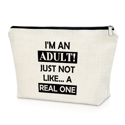 Funny 18th Birthday Gifts Makeup Bag Happy 18th Birthday Present 18 Year Old Birthday Gifts for Niece Sister Girlfriend Born in 2005 Gifts Travel Cosmetic Bag Gifts for Daughter Turning 18
