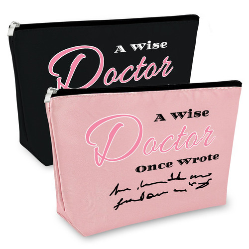 Doctor Appreciation Gifts Makeup Bag Doctor Thank You Gift Doctor Retirement Gift Medical Graduation Gifts Funny Doctor Gifts for Women Cosmetic Bag Christmas Birthday Gift 2Pcs Travel Cosmetic Pouch