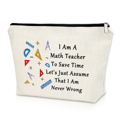 Sazuwu Math Teacher Appreciation Gift from Student Makeup Bag for Women Cosmetic Bag Thank You Gift for Teacher Tutor Birthday Retirement Gift Christmas Gifts Cosmetic Travel Bag Makeup Pouch Sazuwu Math Teacher Appreciation Gift from Student Makeup Bag for Women Cosmetic Bag Thank You Gift for Teacher Tutor Birthday Retirement Gift Christmas Gifts Cosmetic Travel Bag Makeup Pouch