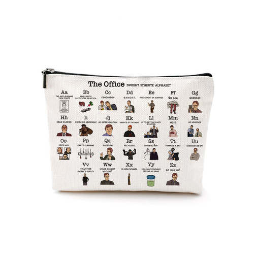 Funny Office Alphabet Make Up Bag Cosmetic Travel Bag for Women Office Stuff Inspired TV Show Merchandise Fan Gift for Fans Teenage Daughter Best Friends Nurse Coworker Birthday Graduation Friendship Funny Office Alphabet Make Up Bag Cosmetic Travel Bag for Women Office Stuff Inspired TV Show Merchandise Fan Gift for Fans Teenage Daughter Best Friends Nurse Coworker Birthday Graduation Friendship