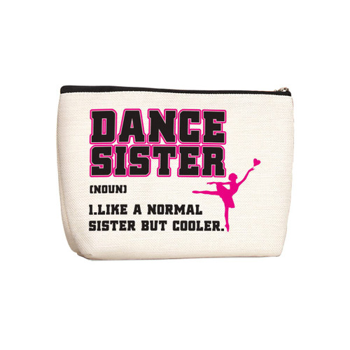 Wenboco Big Sister Gift Dance Gifts Dance Recital Gifts for Little Girls Gift for Sister Ballet Dancer Gift Dancing Gift for Dance Lover Dance Team Dance Stuff Makeup Bag Dance Competition Essentials