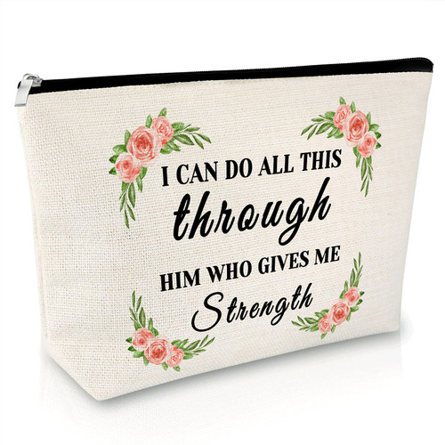 Inspirational Religious Gift for Women Makeup Bag Bible Verse Gift Encouragement Gift for Friend Cosmetic Bag Birthday Graduation Gifts for Her Christmas Valentines Day Gift Travel Cosmetic Pouch Inspirational Religious Gift for Women Makeup Bag Bible Verse Gift Encouragement Gift for Friend Cosmetic Bag Birthday Graduation Gifts for Her Christmas Valentines Day Gift Travel Cosmetic Pouch