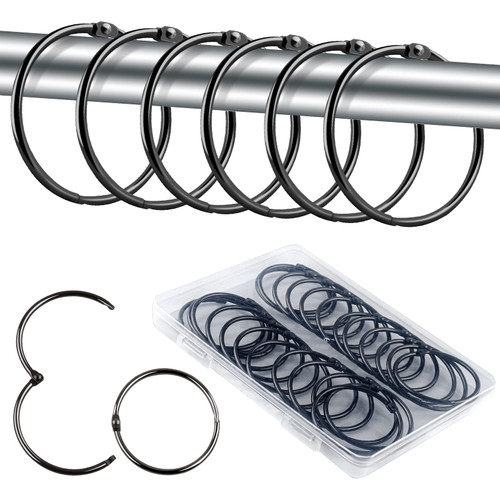 Black 24 Pack, MOVNO Shower Curtain Rings, Rustproof Decorative Shower Curtain Hooks Metal Round Shower Ring Hooks for Bathroom Shower Rod Black 24 Pack, MOVNO Shower Curtain Rings, Rustproof Decorative Shower Curtain Hooks Metal Round Shower Ring Hooks for Bathroom Shower Rod