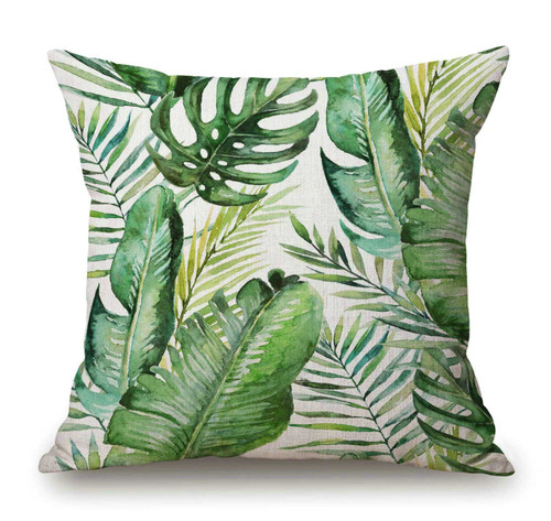Green Tropical Palm & Fern Leaves Decorative Throw Pillow Cover Tropical Palm Leaves Cotton Linen Pillow Case Square Cushion Covers for Couch Sofa 18 x 18 Inch Green Tropical Palm & Fern Leaves Decorative Throw Pillow Cover Tropical Palm Leaves Cotton Linen Pillow Case Square Cushion Covers for Couch Sofa 18 x 18 Inch