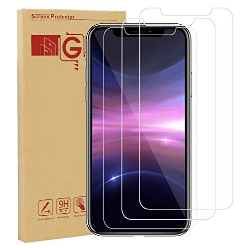 iPhone X/iPhone Xs Screen Protector,Vegkey Tempered Glass for iPhone X,iPhone xs(Clear,3 Pack) Bubble Free,3D Touch Tempered Film Compatible with iphoneX/iPhone XS