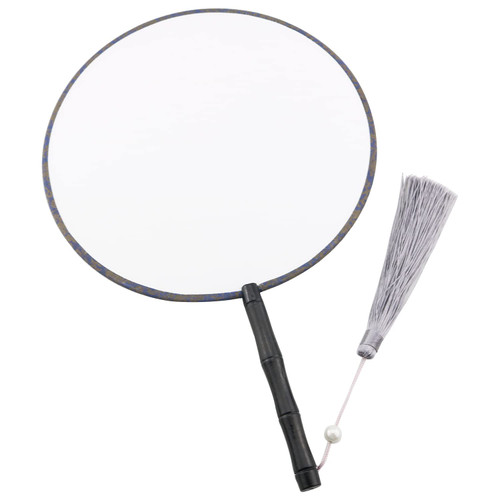 SJZBIN Classic Chinese Round Fans, Hand Painting Fans, Hand Fan Blank Fans, Ancient Court Style Round Blank Silk Fan for DIY Craft Making Supplies Party Favors
