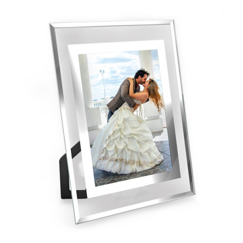Komimaci 4x6 Picture Frames - Glass Photo Frame for Tabletop/Desktop Display, Horizontal/Vertical Orientation, Silver Finish