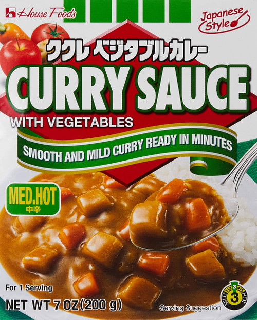 House Foods Curry Sauce with Vegetables, Medium Hot, 7.4 Ounce House Foods Curry Sauce with Vegetables, Medium Hot, 7.4 Ounce