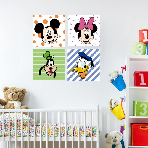 Cartoon Mouse Wall Decals Peel and Stick Removable Vinyl Kids Wall Stickers for Mickey Room Decor Mickey Wall Closet Door Sticker Decor