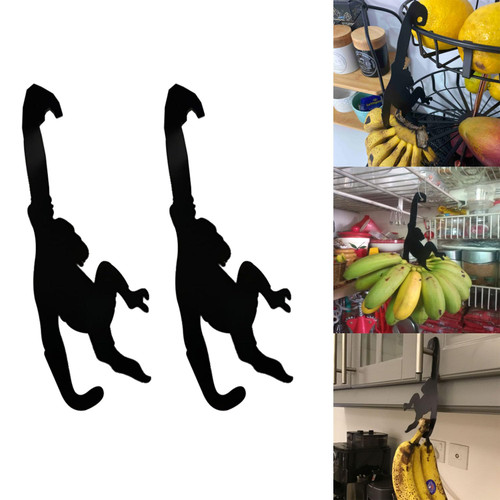 ARNCR 2 Pcs Monkey Banana Holder Monkey Banana Tree Stand Modern Banana Hanger Tree Stand Monkey Shaped Banana Hanger Under Cabinet Suspending Organizer for Bananas ARNCR 2 Pcs Monkey Banana Holder Monkey Banana Tree Stand Modern Banana Hanger Tree Stand Monkey Shaped Banana Hanger Under Cabinet Suspending Organizer for Bananas