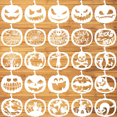 25 Pieces 7.9 Inch Halloween Pumpkin Stencil Reusable Pumpkin Expression Template Decorative Pumpkin Painting Stencil DIY Halloween Design Stencil Drawing Template for Drawing Painting Spraying 25 Pieces 7.9 Inch Halloween Pumpkin Stencil Reusable Pumpkin Expression Template Decorative Pumpkin Painting Stencil DIY Halloween Design Stencil Drawing Template for Drawing Painting Spraying