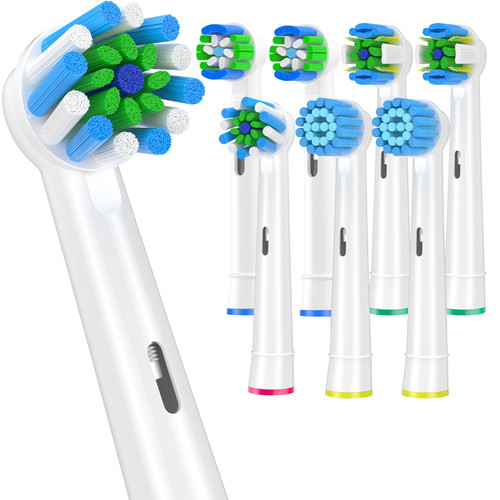 Replacement Toothbrush Heads Compatible with Oral B Braun- Pack of 8 Electric Toothbrush Heads for Oral b-Toothbrush Head Refills for Oral B Pro 1000, 9600, 500, 3000, 8000