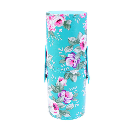 EXCEART Makeup Brushe Travel Brushes Case Makeup Brush Holder with Lid PU Leather Travelling Cosmetics Storage Bucket Makeup Cosmetic Cup Holders Makeup Storage Organizer Case