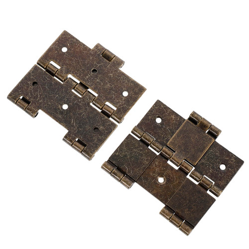 Housoutil 2pcs Double Hinge Strap Hinges Cabinet Hinge Heavy Duty Door Closer gate Hinges Heavy Duty Hinges Cupboard Hinges Iron Hinges Door Closer Device Hinge for Door Wooden Door Triangle