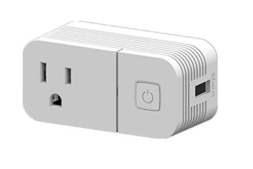 Wifi Smart Plug Compatible with Amazon Alexa, Works with Google Assistant, Mini Smart Outlet with USB Port Remote Control Free APP, No Hub Required, Smart Switch with Scheduled Timing Function