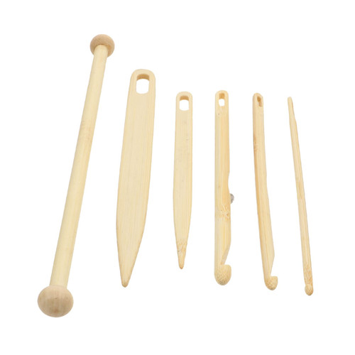 EXCEART 1 Set Loom Tools Hand Loom Tools Wooden Knitting Needles Tapestry Making Kit Knitting Set Woven Tapestry Blanket Weaving Kit Tapestry Knitting Tools Wood Weaving Tool Weaving Hooks