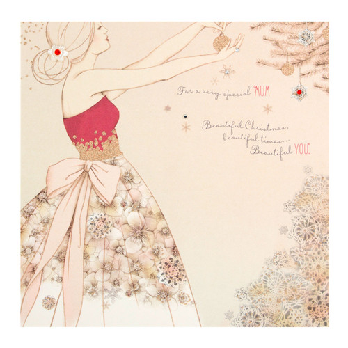 Hallmark Christmas Card to Mum 'Beautiful Times' - Medium Square
