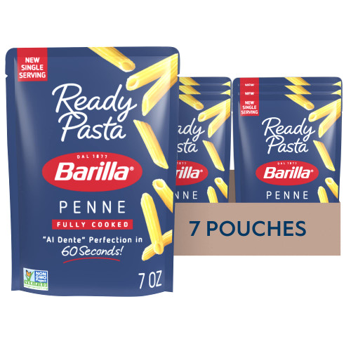 Barilla Ready Pasta, Fully Cooked Penne Pasta, Non-GMO & Kosher, 7 oz (Pack of 7) Barilla Ready Pasta, Fully Cooked Penne Pasta, Non-GMO & Kosher, 7 oz (Pack of 7)