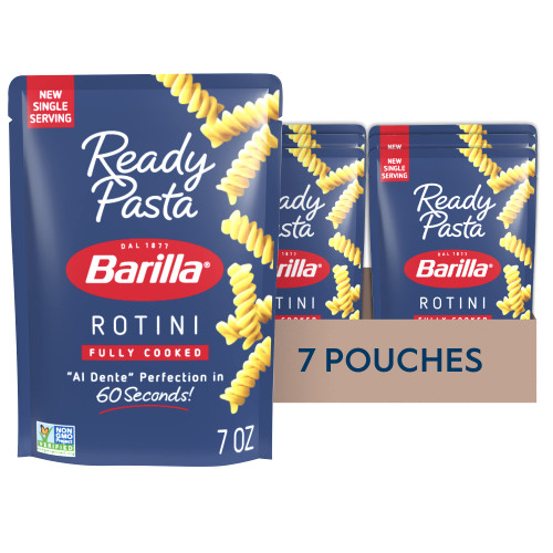 Barilla Ready Pasta, Fully Cooked Rotini Pasta, Non-GMO & Kosher, 7 oz (Pack of 7) Barilla Ready Pasta, Fully Cooked Rotini Pasta, Non-GMO & Kosher, 7 oz (Pack of 7)