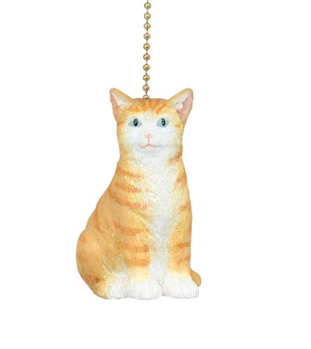 Here Kitty Kitty Orange Tabby Kitten Cat Ceiling Fan Light Pull
