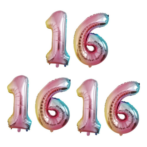 6 pcs 32 colorful balloons number ballons silver balloon large number balloons birthday balloons decorative balloons number 1 and 6 ballons aluminum foil balloons digital ballons