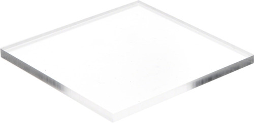 Plymor Clear Acrylic Square Polished Edge Display Base, 4" W x 4" D x 0.25" H