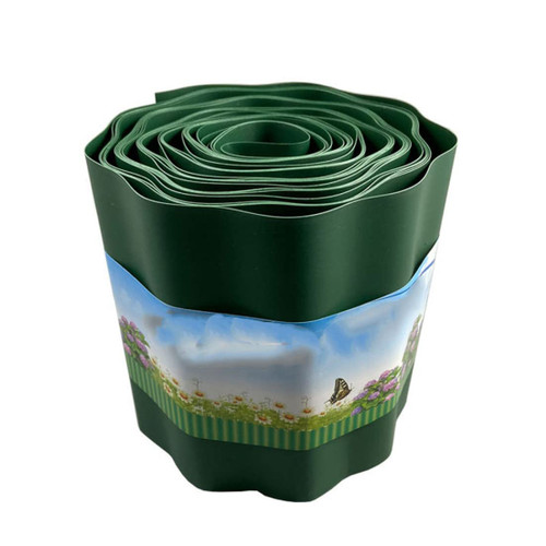 Green Plastic Garden Lawn Edging,10cm*9m Flexible Durable Lawn Edging Fence,Lawn Edging Garden Border Plastic Grass Fence Roll Fence for Garden Borders, Flower Beds And DIY Outdoors Landscaping