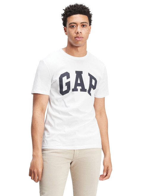 GAP Mens Classic Logo Tee T Shirt, White V2 Global, Small US