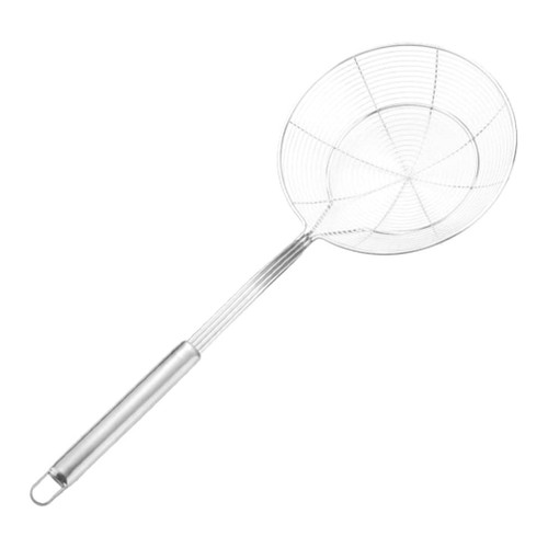 Happyyami Spaghetti Stainless Steel Colander Stainless Steel Strainer Skimmer Colander Skimmer Dumpling Noodle Strainer Cooking Ladle Strainer for Cooking and Frying Pasta Barilla Spaghetti Noodles