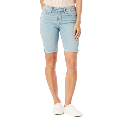 Signature by Levi Strauss & Co. Gold Label Women's Mid-Rise Bermuda Shorts (Available in Plus Size), (New) Crystal Star, 28